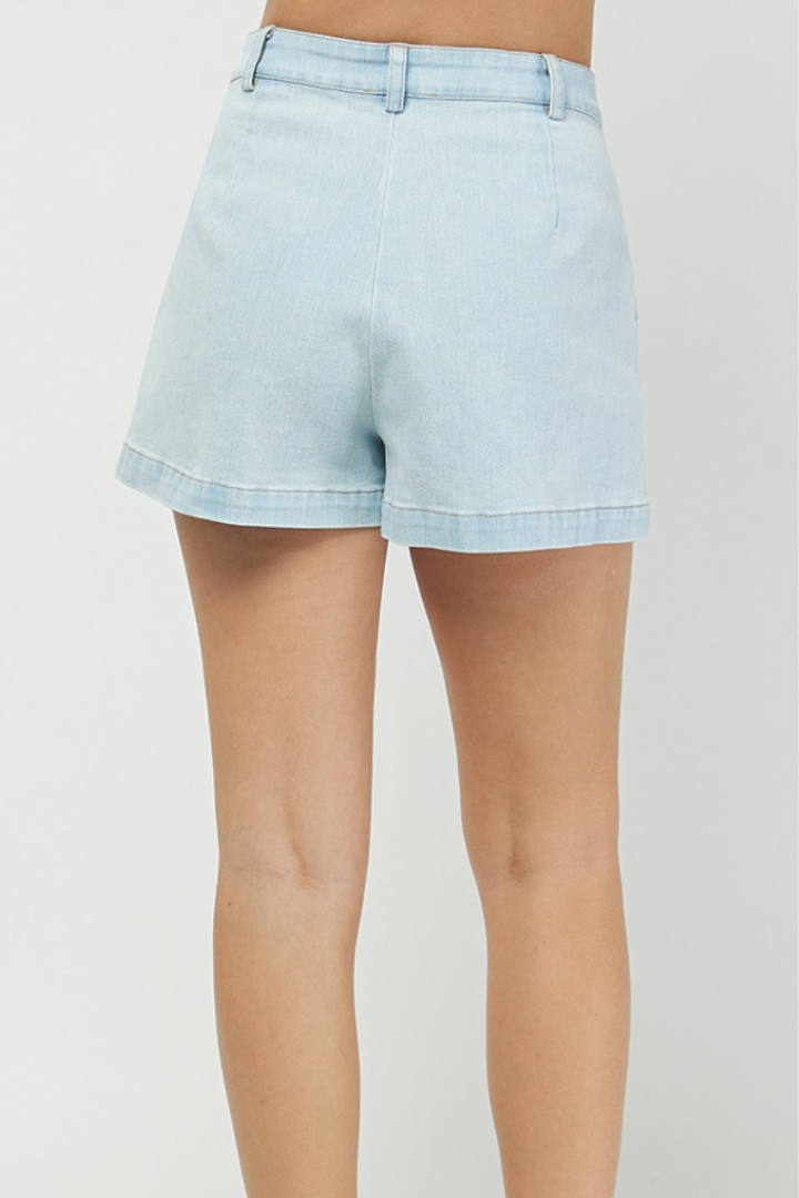 Sophia Denim Paperbag Shorts-4- Bottoms-Needi-Usher & Co - Women's Boutique Located in Atoka, OK and Durant, OK