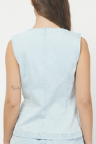 Sophia Denim Vest-1- Tops-Needi-Usher & Co - Women's Boutique Located in Atoka, OK and Durant, OK