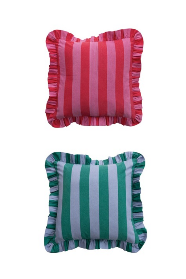 Square Ruffle Pillow-11- Gift/Home-Hazel Mazel-Usher & Co - Women's Boutique Located in Atoka, OK and Durant, OK