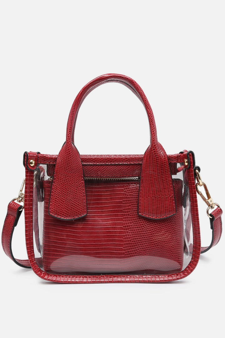 Stacey Clear Satchel w/ Inner Bag-14-DISTRESSED-Jen & Co-Usher & Co - Women's Boutique Located in Atoka, OK and Durant, OK