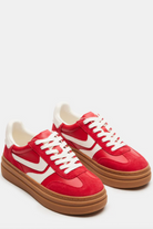 Steve Madden: Dodge Sneakers-Red Multi-9- Shoes-Steve Madden-Usher & Co - Women's Boutique Located in Atoka, OK and Durant, OK