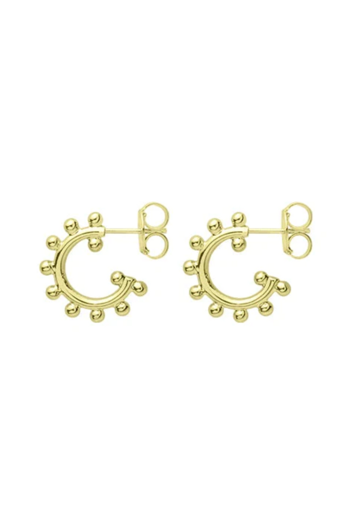 Sheila Fajl: Petite Sweetie Pie Hoops-Shiny Gold-Earrings-SHEILA FAJL-Usher & Co - Women's Boutique Located in Atoka, OK and Durant, OK