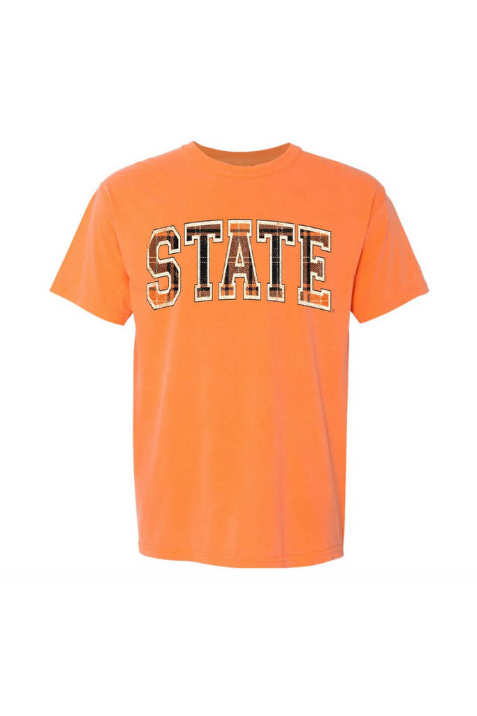 OSU Tartan Tee-Graphic Tees-LIVYLU-Usher & Co - Women's Boutique Located in Atoka, OK and Durant, OK