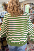 Rylee Striped Mock Neck Top-Green Multi-1- Tops-Things Between-Usher & Co - Women's Boutique Located in Atoka, OK and Durant, OK