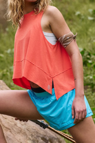 FP Movement: Tempo Tank-Scarlet-1- Tops-Free People Movement-Usher & Co - Women's Boutique Located in Atoka, OK and Durant, OK