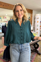 Timeless Romance Top-Green-1- Tops-ENTRO-Usher & Co - Women's Boutique Located in Atoka, OK and Durant, OK