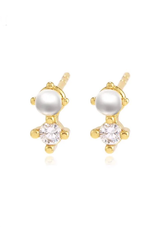 Tiny Pearl Studs-Earrings-Sahira-Usher & Co - Women's Boutique Located in Atoka, OK and Durant, OK