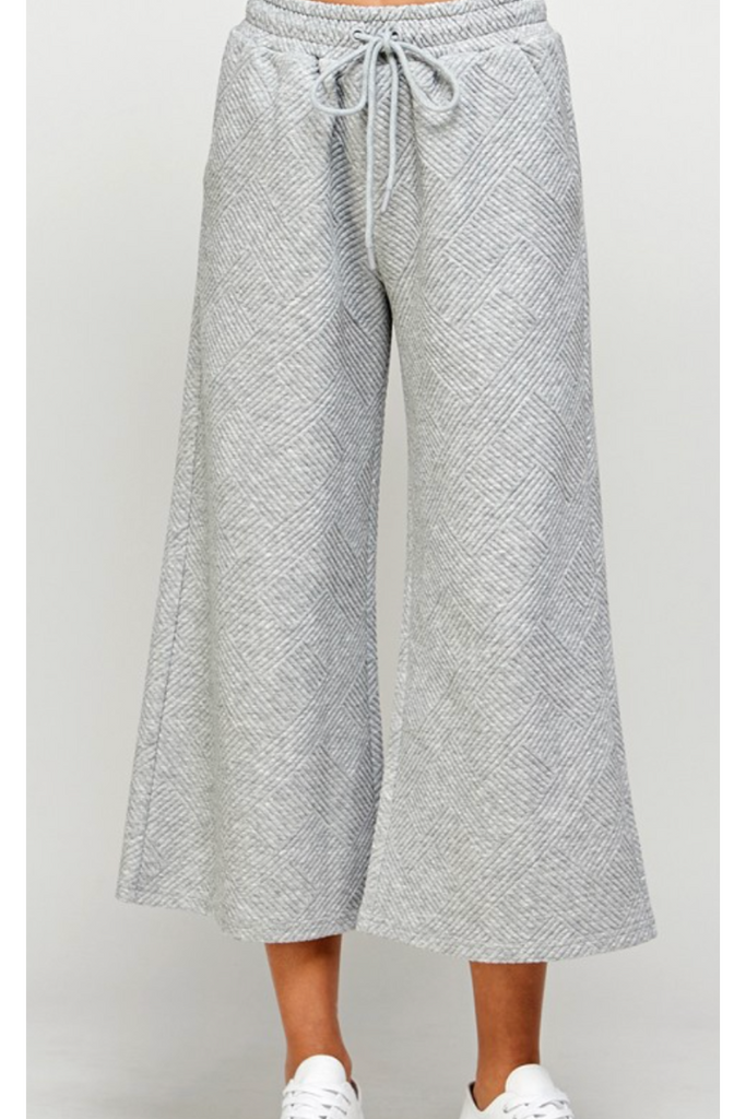 The Traveller Cropped Wide Leg Pants-Sets-SEE AND BE SEEN-Usher & Co - Women's Boutique Located in Atoka, OK and Durant, OK