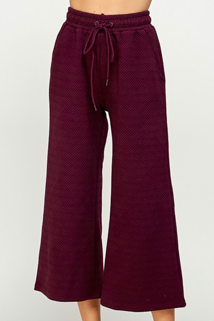 The Traveller Cropped Wide Leg Pants-Sets-SEE AND BE SEEN-Usher & Co - Women's Boutique Located in Atoka, OK and Durant, OK