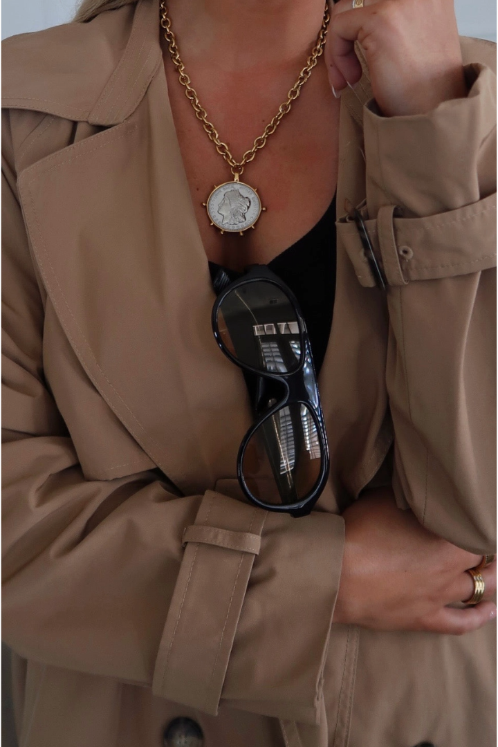 Two-Toned Coin Necklace-7- Jewelry-ChanSutt Pearls-Usher & Co - Women's Boutique Located in Atoka, OK and Durant, OK