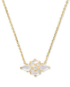 Kendra Scott: Abbie Crystal Short Pendant Necklace-Gold Neutral Mix-7- Jewelry-KENDRA SCOTT-Usher & Co - Women's Boutique Located in Atoka, OK and Durant, OK