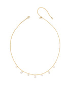 Kendra Scott: Cailin Delicate Strand Necklace-Gold White Crystal-7- Jewelry-KENDRA SCOTT-Usher & Co - Women's Boutique Located in Atoka, OK and Durant, OK