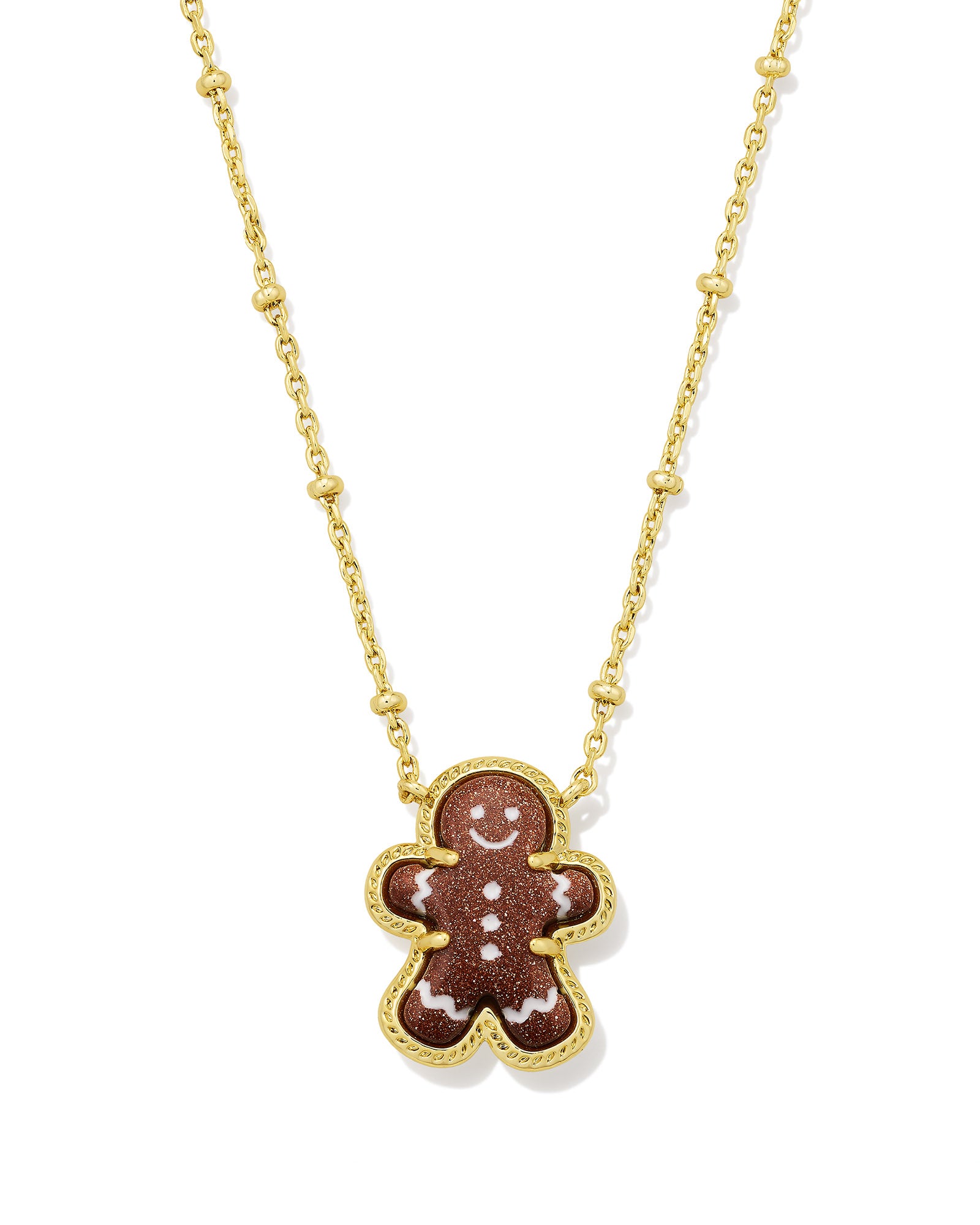 Kendra Scott Gingerbread Short Pendant Necklace-Gold Brown-7- Jewelry-KENDRA SCOTT-Usher & Co - Women's Boutique Located in Atoka, OK and Durant, OK