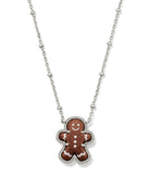 Kendra Scott: Gingerbread Short Pendant Necklace-Silver Brown-7- Jewelry-KENDRA SCOTT-Usher & Co - Women's Boutique Located in Atoka, OK and Durant, OK