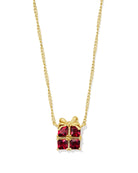 Kendra Scott: Present Short Pendant Necklace-Gold Red Crystal-7- Jewelry-KENDRA SCOTT-Usher & Co - Women's Boutique Located in Atoka, OK and Durant, OK