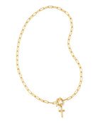 Kendra Scott: Cross Link And Chain Necklace-Gold-KENDRA SCOTT-Usher & Co - Women's Boutique Located in Atoka, OK and Durant, OK