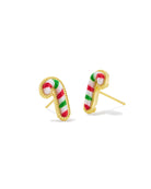 Kendra Scott: Candy Cane Stud Earrings-Gold Red Green Mix-7- Jewelry-KENDRA SCOTT-Usher & Co - Women's Boutique Located in Atoka, OK and Durant, OK