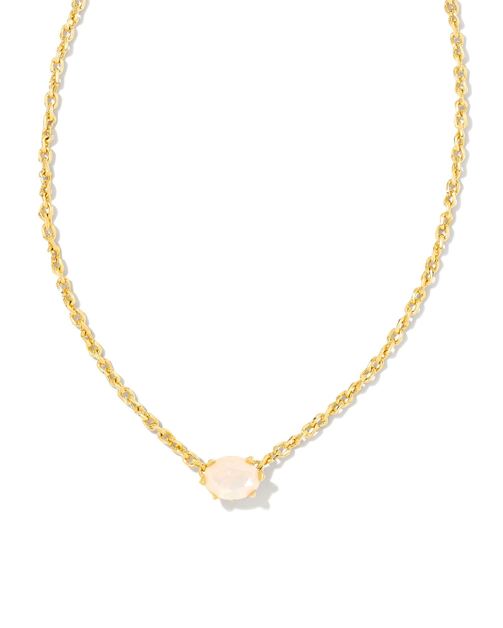 Kendra Scott: Cailin Crystal Pendant Necklace-Gold Champagne Opal-7- Jewelry-KENDRA SCOTT-Usher & Co - Women's Boutique Located in Atoka, OK and Durant, OK