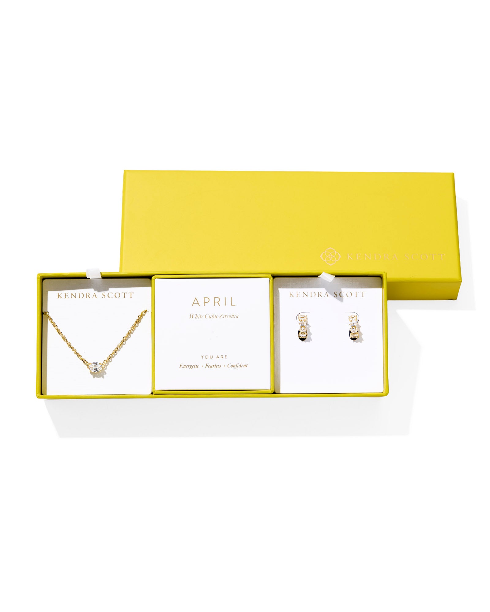 Kendra Scott: Cailin Birthstone Gift Set-White Cz-KENDRA SCOTT-Usher & Co - Women's Boutique Located in Atoka, OK and Durant, OK