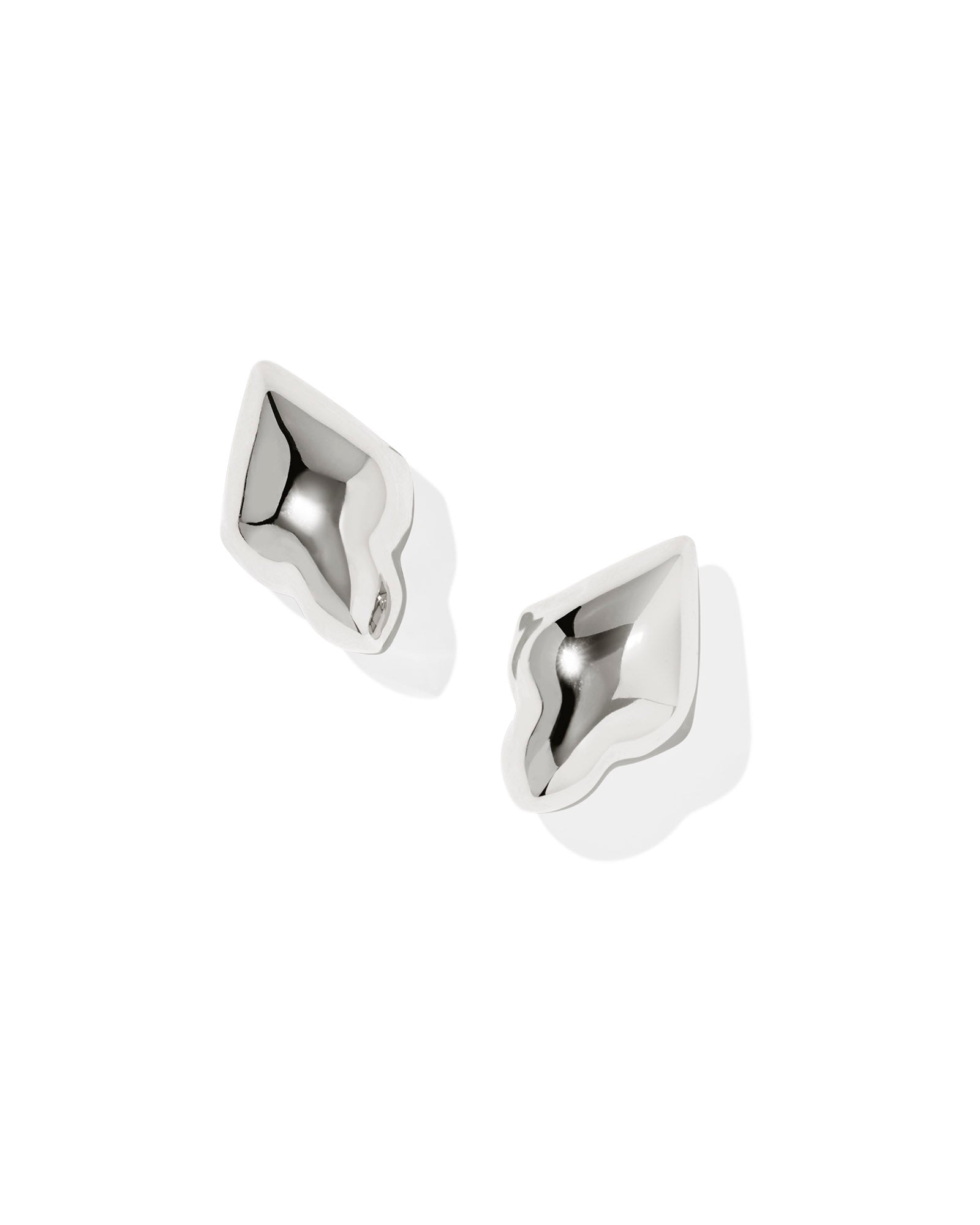 Kendra Scott: Adeline Metal Stud Earrings-Silver-7- Jewelry-KENDRA SCOTT-Usher & Co - Women's Boutique Located in Atoka, OK and Durant, OK