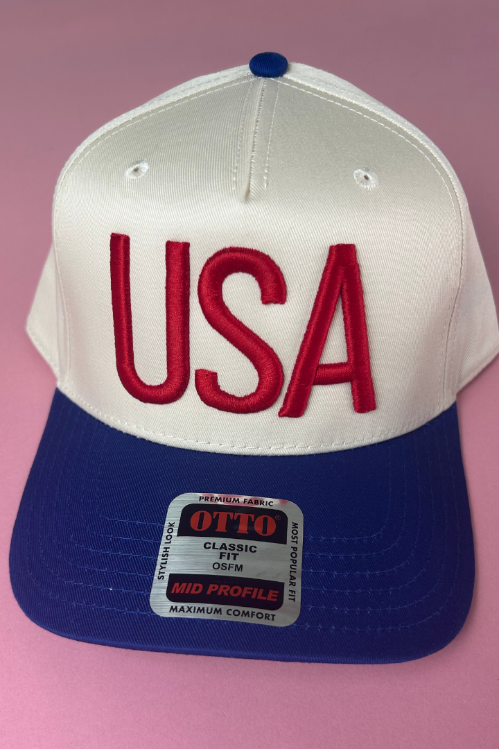 USA Vintage Trucker Hat-8- Accessory-MADLEY-Usher & Co - Women's Boutique Located in Atoka, OK and Durant, OK