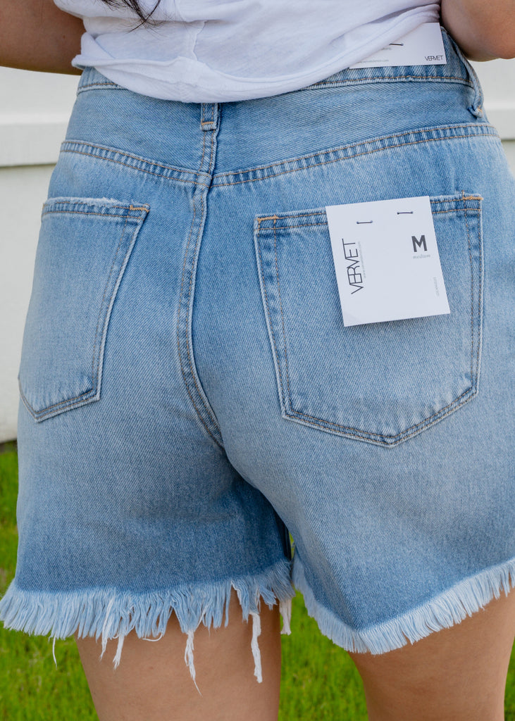 Vervet: Slouchy Jean Shorts-Shorts-Vervet-Usher & Co - Women's Boutique Located in Atoka, OK and Durant, OK