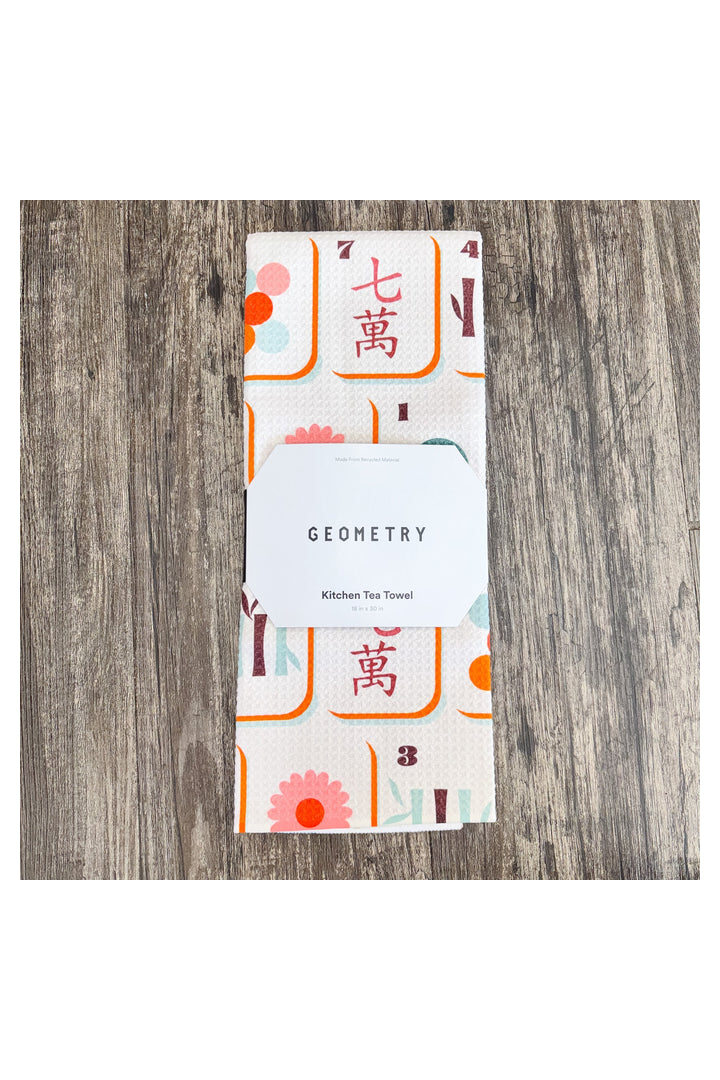 Cyprus Tile Toss Tea Towel - Mahjong-11- Gift/Home-Geometry-Usher & Co - Women's Boutique Located in Atoka, OK and Durant, OK