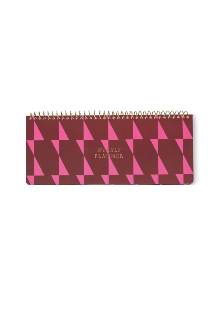 Weekly Planner Pad-Burgundy+Pink-11- Gift/Home-Designworks-Usher & Co - Women's Boutique Located in Atoka, OK and Durant, OK