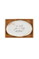 We Wish Plate-15-HOLD HOLIDAY-MUD PIE-Usher & Co - Women's Boutique Located in Atoka, OK and Durant, OK