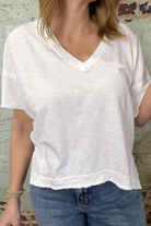 Rylee Tee-White-1- Tops-HYFVE-Usher & Co - Women's Boutique Located in Atoka, OK and Durant, OK