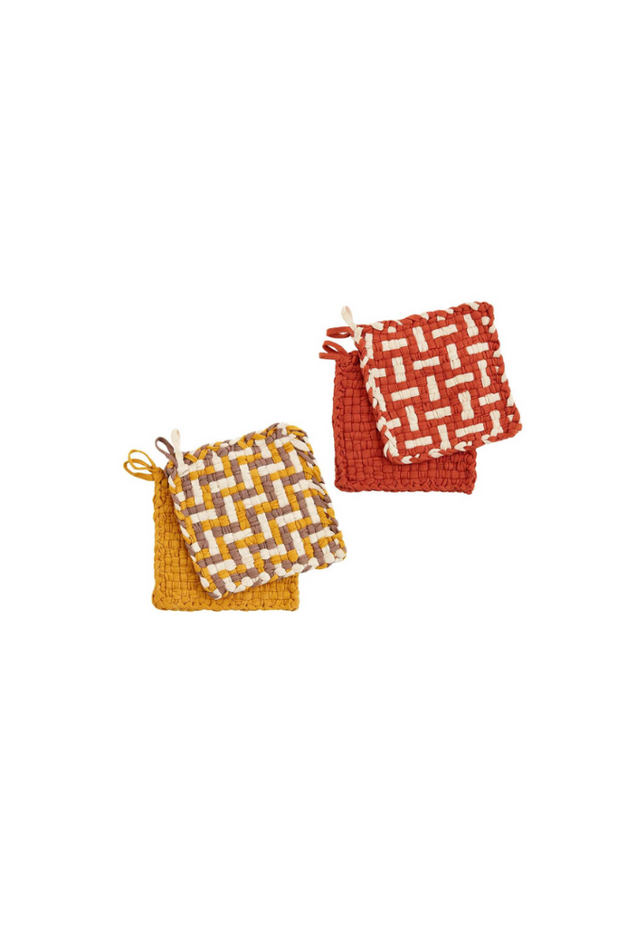 Woven Pot Holder-Kitchen-Mudpie-Usher & Co - Women's Boutique Located in Atoka, OK and Durant, OK