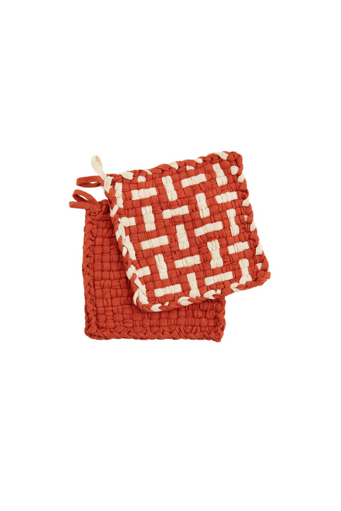 Woven Pot Holder-Kitchen-Mudpie-Usher & Co - Women's Boutique Located in Atoka, OK and Durant, OK