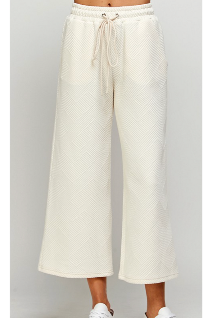 The Traveller Cropped Wide Leg Pants-Sets-SEE AND BE SEEN-Usher & Co - Women's Boutique Located in Atoka, OK and Durant, OK