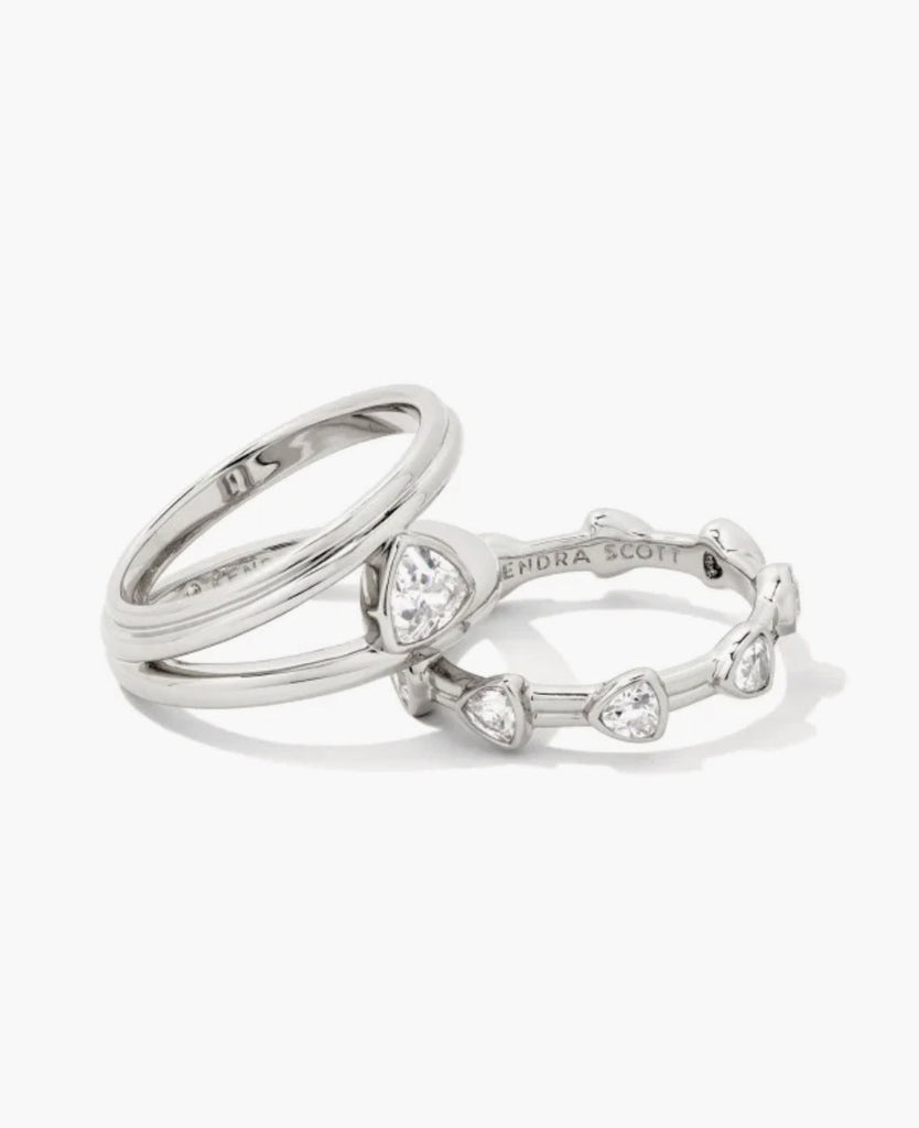 Kendra Scott: Arden Triple Ring Silver Sz 8-Rings-Kendra Scott-Usher & Co - Women's Boutique Located in Atoka, OK and Durant, OK