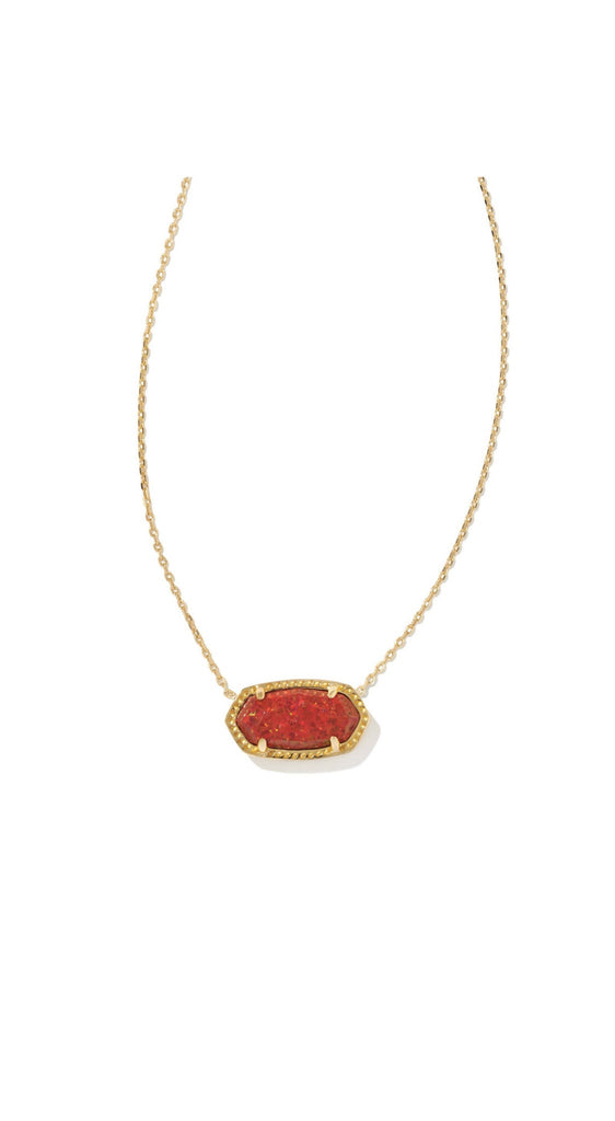 Kendra Scott: Elisa Gold Red Opal-Necklaces-Kendra Scott-Usher & Co - Women's Boutique Located in Atoka, OK and Durant, OK