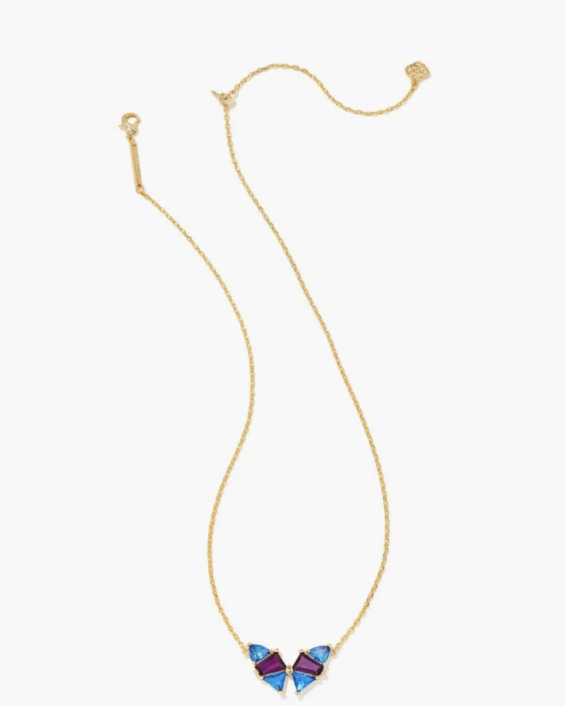 Kendra Scott: Blair Butterfly Small Necklace-Gold Purple Blue-Necklaces-Kendra Scott-Usher & Co - Women's Boutique Located in Atoka, OK and Durant, OK