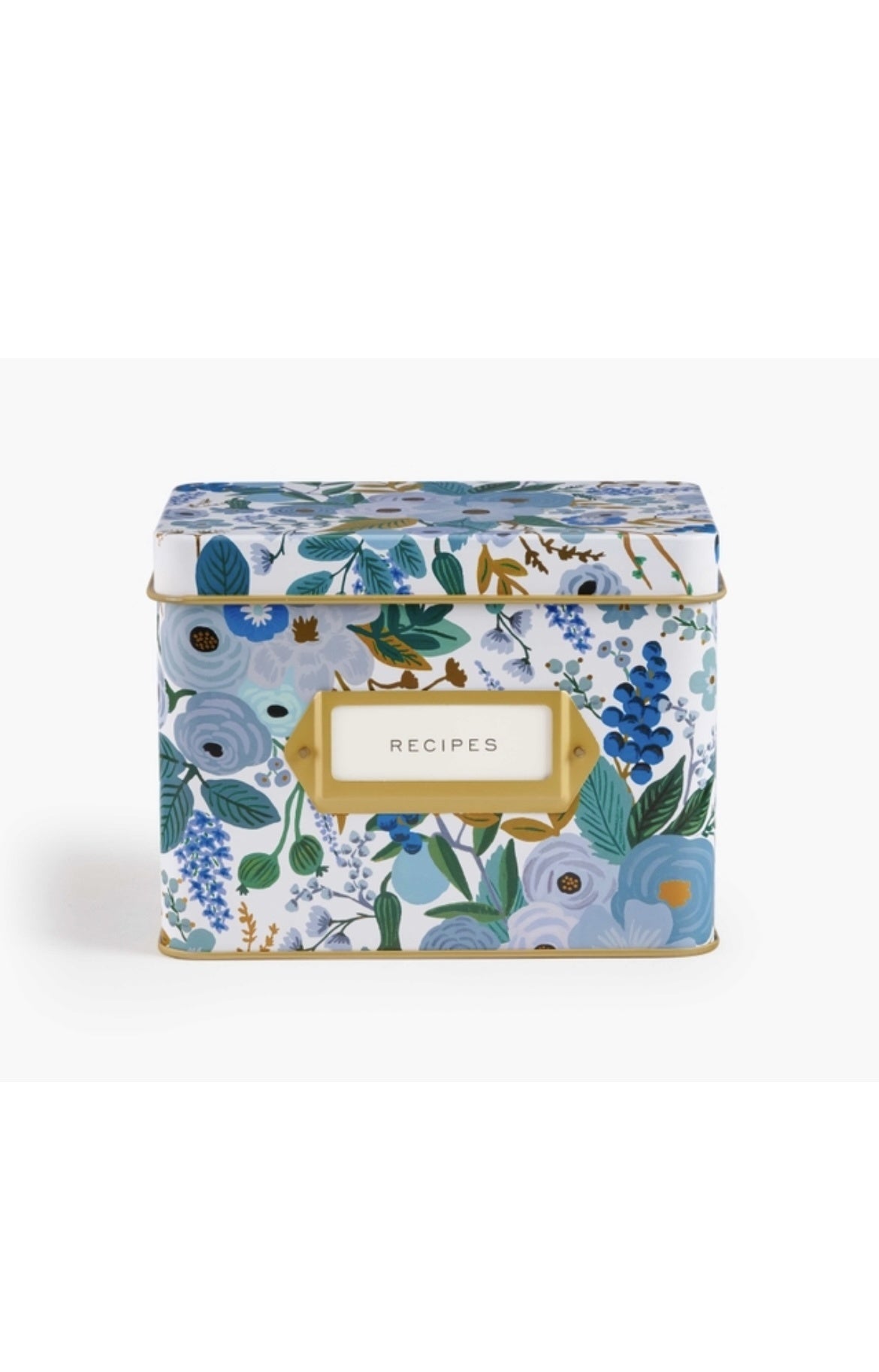 Garden Party Blue Recipe Box-11- Gift/Home-Rifle Paper Co-Usher & Co - Women's Boutique Located in Atoka, OK and Durant, OK