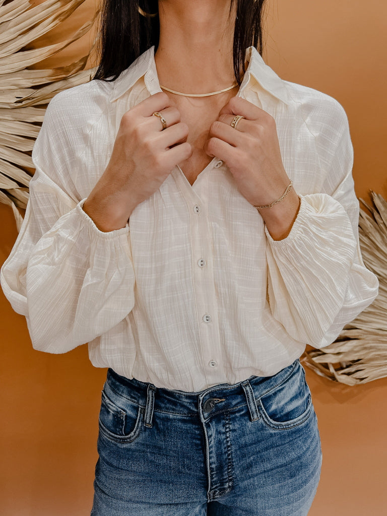 Little Lies Blouse Bodysuit-Long Sleeve Tops-Sadie & Sage-Usher & Co - Women's Boutique Located in Atoka, OK and Durant, OK