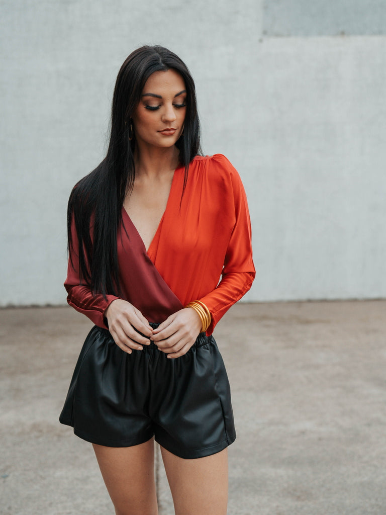 Koslow Bodysuit-Long Sleeve Tops-Strut & Bolt-Usher & Co - Women's Boutique Located in Atoka, OK and Durant, OK