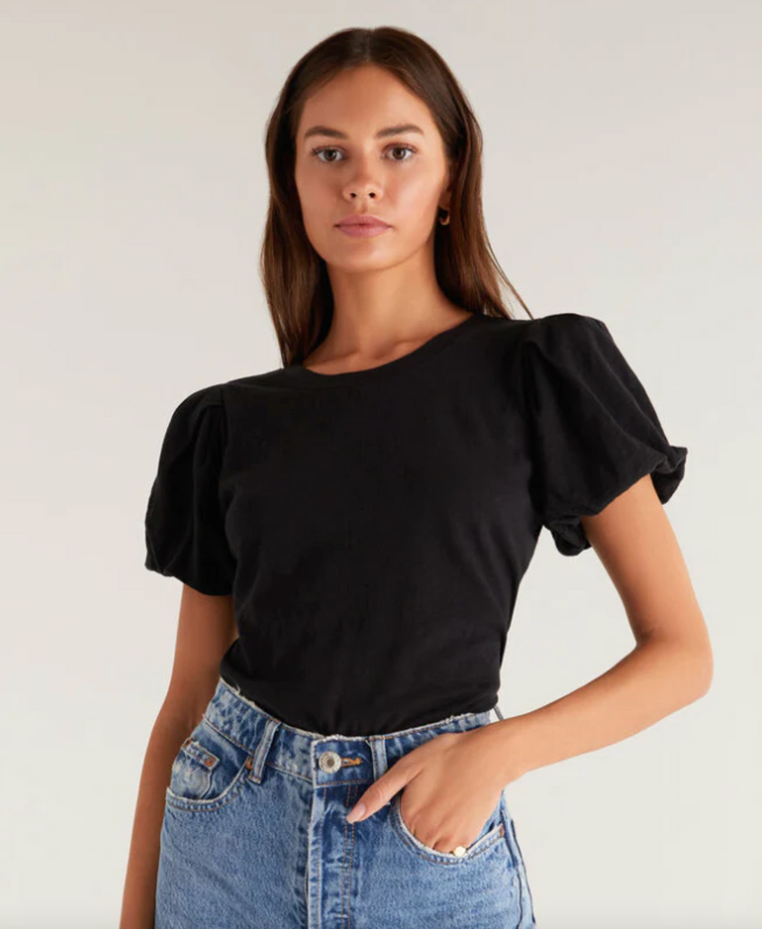 ZSupply: Alyce Slub Top-Short Sleeve Tops-Z SUPPLY-Usher & Co - Women's Boutique Located in Atoka, OK and Durant, OK
