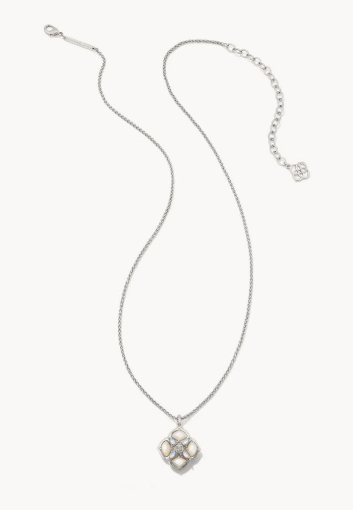 Kendra Scott: Dira Stone Necklace Silver-Necklaces-Kendra Scott-Usher & Co - Women's Boutique Located in Atoka, OK and Durant, OK