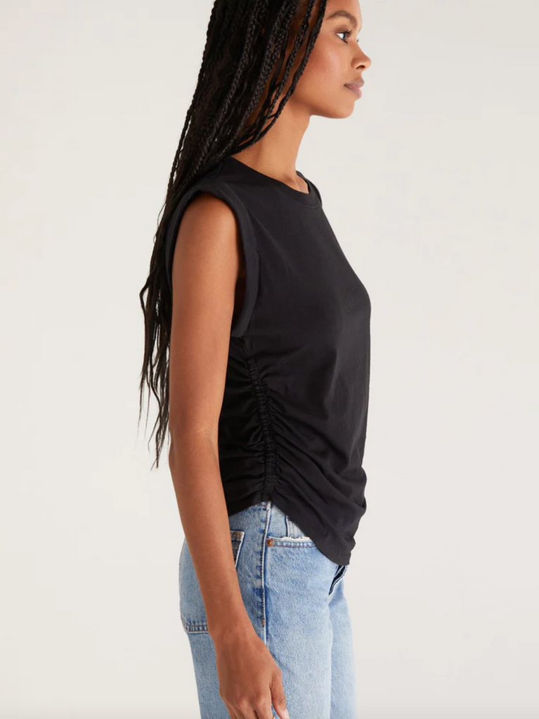 Z Supply: Lorelie Shirred Top-Tank Tops-Z SUPPLY-Usher & Co - Women's Boutique Located in Atoka, OK and Durant, OK