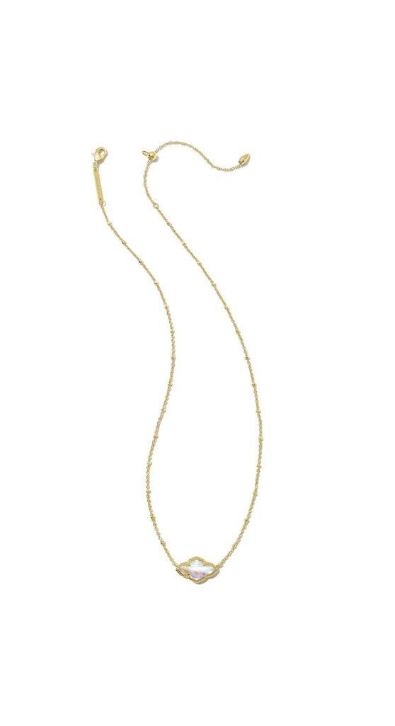 Kendra Scott: Abbie Pendant Gold Abalone-Necklaces-Kendra Scott-Usher & Co - Women's Boutique Located in Atoka, OK and Durant, OK