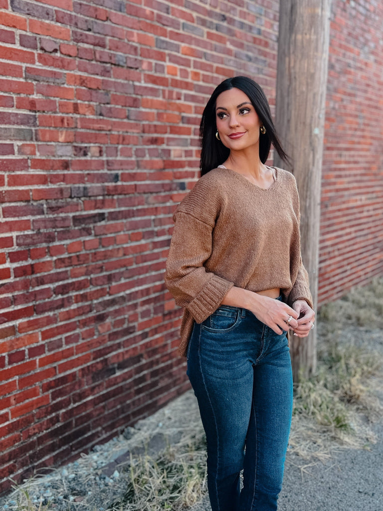 Weekender Sweater, Camel Brown-Sweaters-Z SUPPLY-Usher & Co - Women's Boutique Located in Atoka, OK and Durant, OK