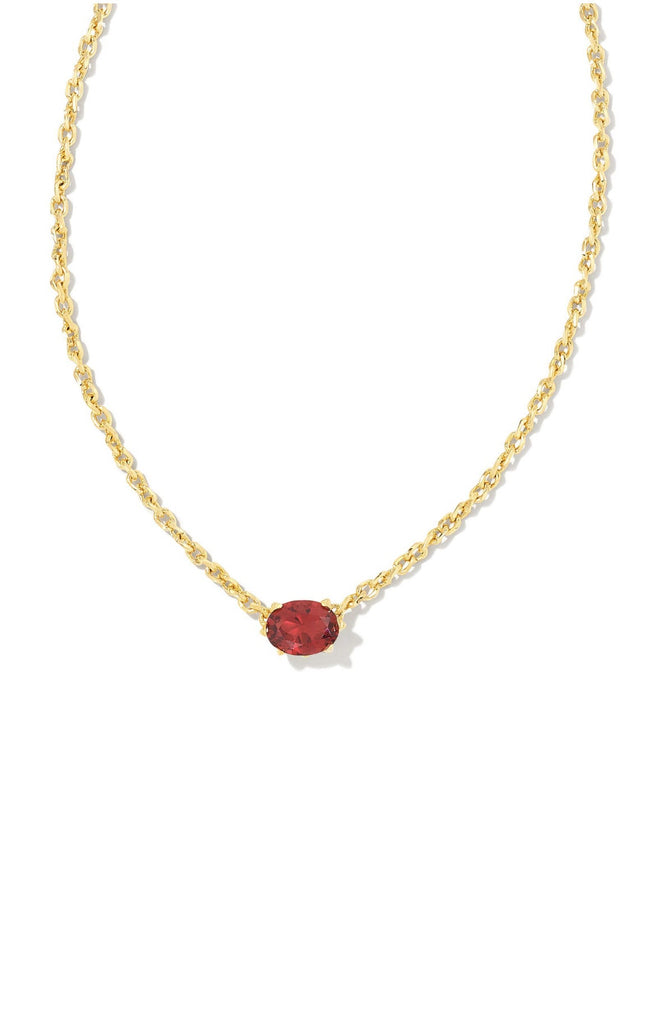 Kendra Scott: Cailin Necklace Gold Burgundy Crystal-Necklaces-Kendra Scott-Usher & Co - Women's Boutique Located in Atoka, OK and Durant, OK
