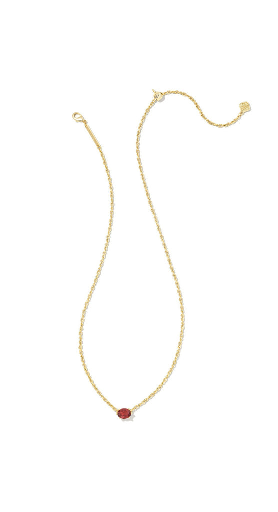 Kendra Scott: Cailin Necklace Gold Burgundy Crystal-Necklaces-Kendra Scott-Usher & Co - Women's Boutique Located in Atoka, OK and Durant, OK