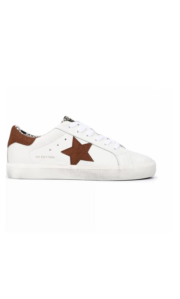 Milani White and Cow Hair Star-Sneakers-Vintage Havana-Usher & Co - Women's Boutique Located in Atoka, OK and Durant, OK