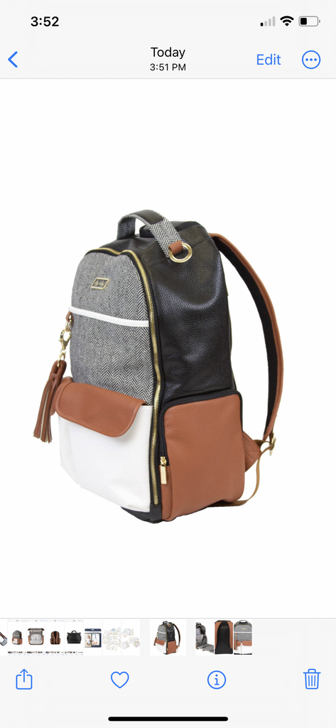 Boss Backpack Diaper Bag Coffee & Cream-Bags & Wallets-Itzy Ritzy-Usher & Co - Women's Boutique Located in Atoka, OK and Durant, OK