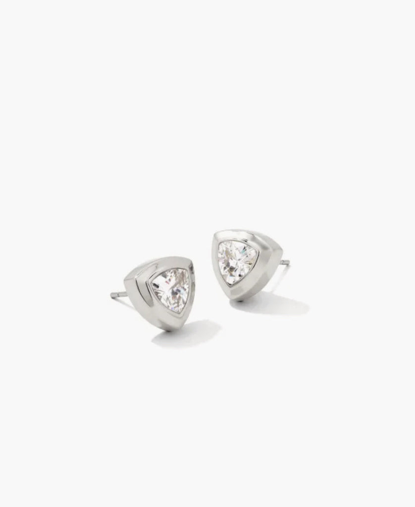 Kendra Scott: Arden Stud Silver Crystal-Earrings-Kendra Scott-Usher & Co - Women's Boutique Located in Atoka, OK and Durant, OK