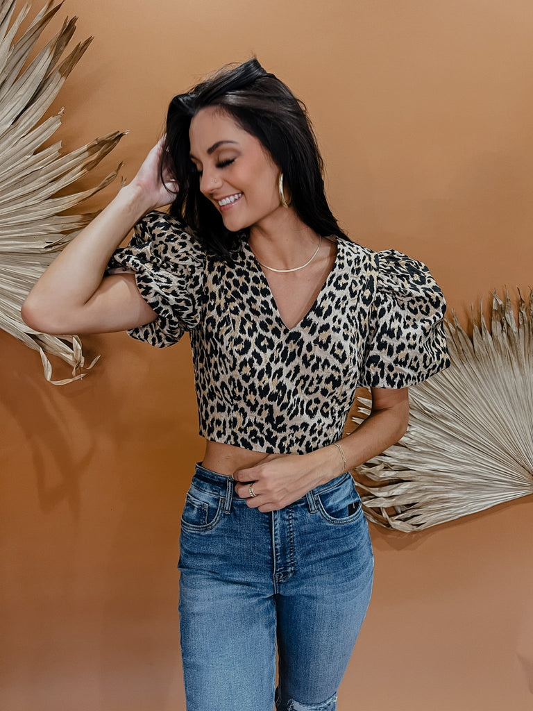 Why Not Leopard Top-Short Sleeve Tops-Dance & Marvel-Usher & Co - Women's Boutique Located in Atoka, OK and Durant, OK